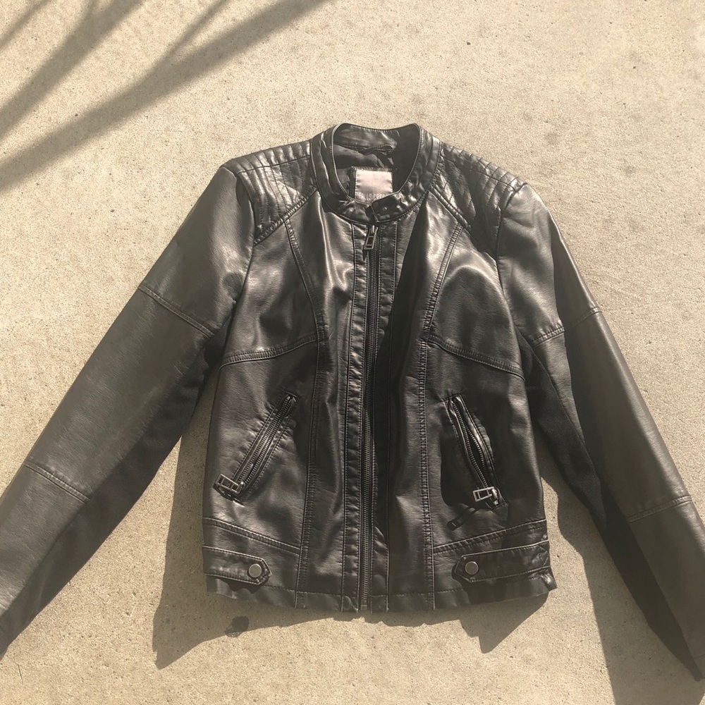 Falls Creek faux leather jacket // soft black (s)